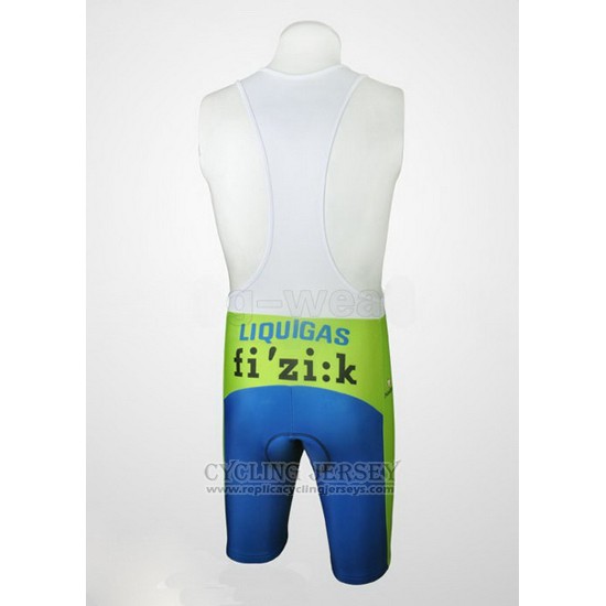 2010 Cycling Jersey Liquigas Doimo Blue and Green Short Sleeve and Bib Short